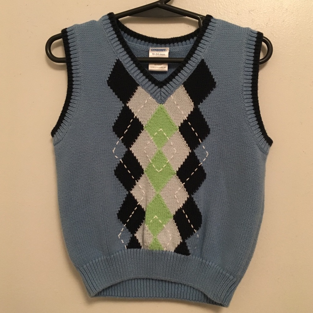Gymboree Light Blue Sleeveless Sweater Vest